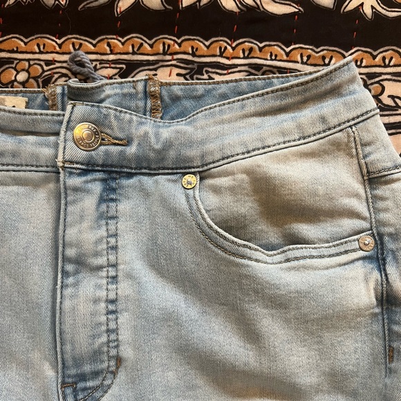 We The Free Free People CRVY Ma Cherie High Waist Lace Up Back Flare Jeans 31 - Picture 8 of 8